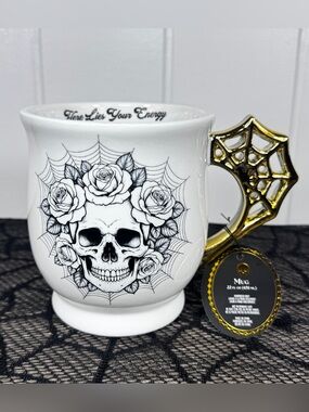 NEW Haunted Halloween "Here Lies Your Energy" Halloween Mug